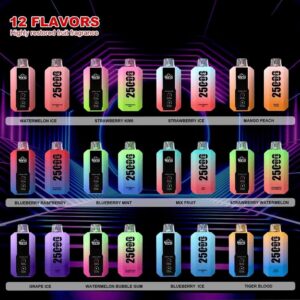 Bang 25000 25k Züge 0% 2% 3% 5% Nikotin Neues Led-display Einweg-e-zigarette