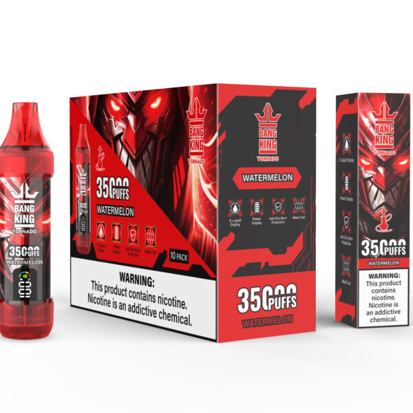 Bang King Tornado 35000 35k Züge Original Led-anzeige Edition Einweg-e-zigarette Stift