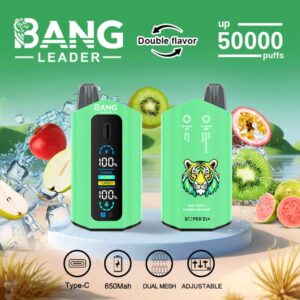 Bang Leader 50000 50k Züge 2% 3% 5% Nikotin Doppelgeschmack Lcd-display Einweg-e-zigarette