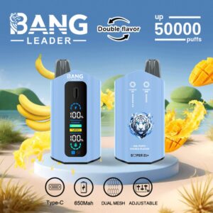Bang Leader 50000 50k Züge 2% 3% 5% Nikotin Doppelgeschmack Lcd-display Einweg-e-zigarette