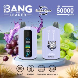 Bang Leader 50000 50k Züge 2% 3% 5% Nikotin Doppelgeschmack Lcd-display Einweg-e-zigarette