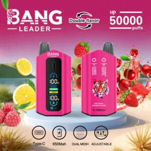 Bang Leader 50000 50k Züge 2% 3% 5% Nikotin Doppelgeschmack Lcd-display Einweg-e-zigarette