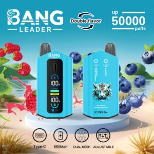 Bang Leader 50000 50k Züge 2% 3% 5% Nikotin Doppelgeschmack Lcd-display Einweg-e-zigarette
