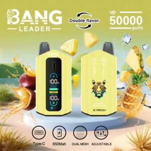 Bang Leader 50000 50k Züge 2% 3% 5% Nikotin Doppelgeschmack Lcd-display Einweg-e-zigarette
