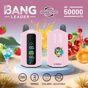 Bang Leader 50000 50k Züge 2% 3% 5% Nikotin Doppelgeschmack Lcd-display Einweg-e-zigarette