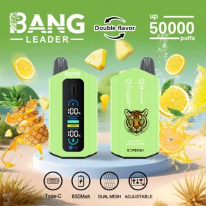 Bang Leader 50000 50k Züge 2% 3% 5% Nikotin Doppelgeschmack Lcd-display Einweg-e-zigarette