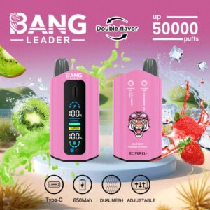 Bang Leader 50000 50k Züge 2% 3% 5% Nikotin Doppelgeschmack Lcd-display Einweg-e-zigarette