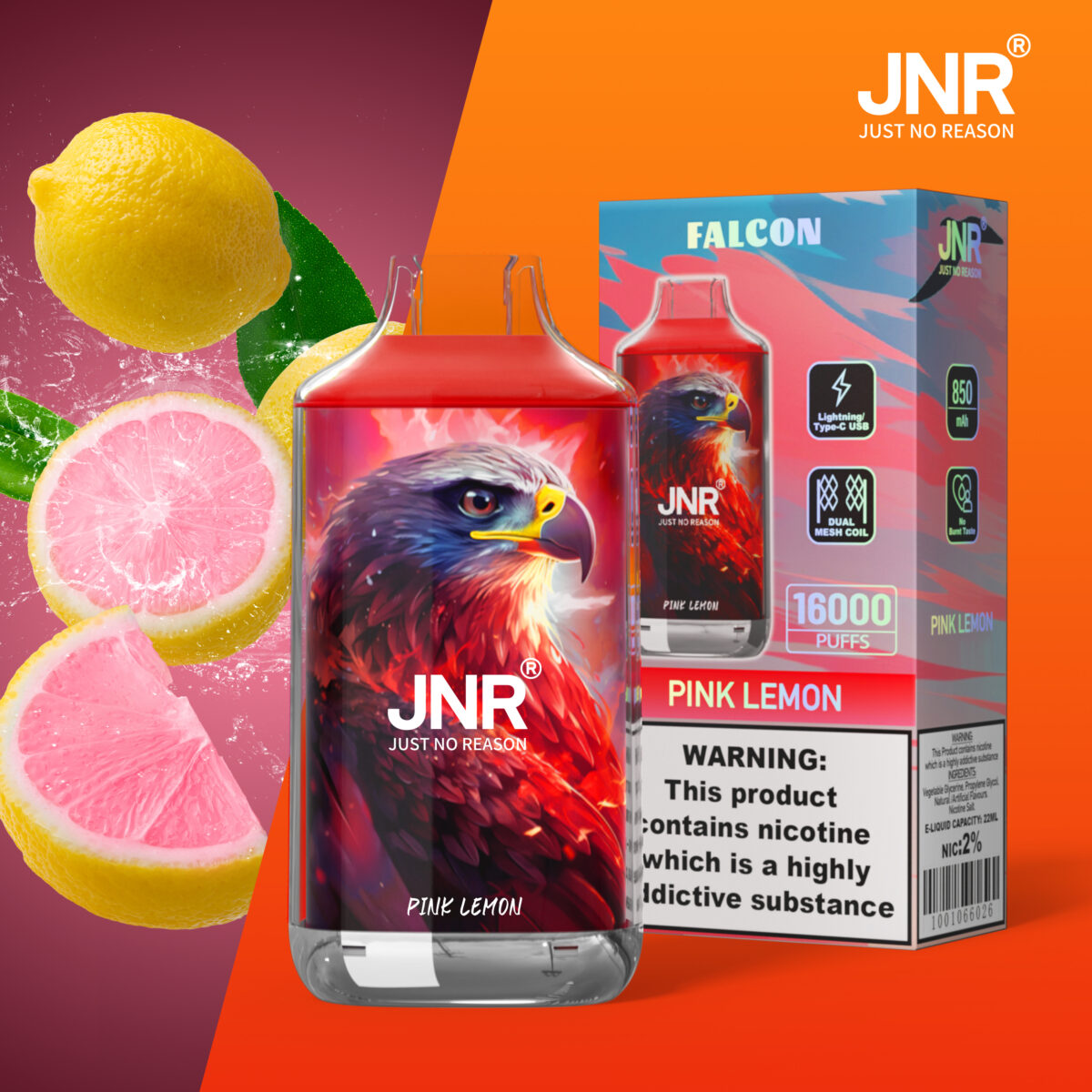 Jnr Falon 16000 16k Züge 22ml Original Edition Einweg-e-zigarette