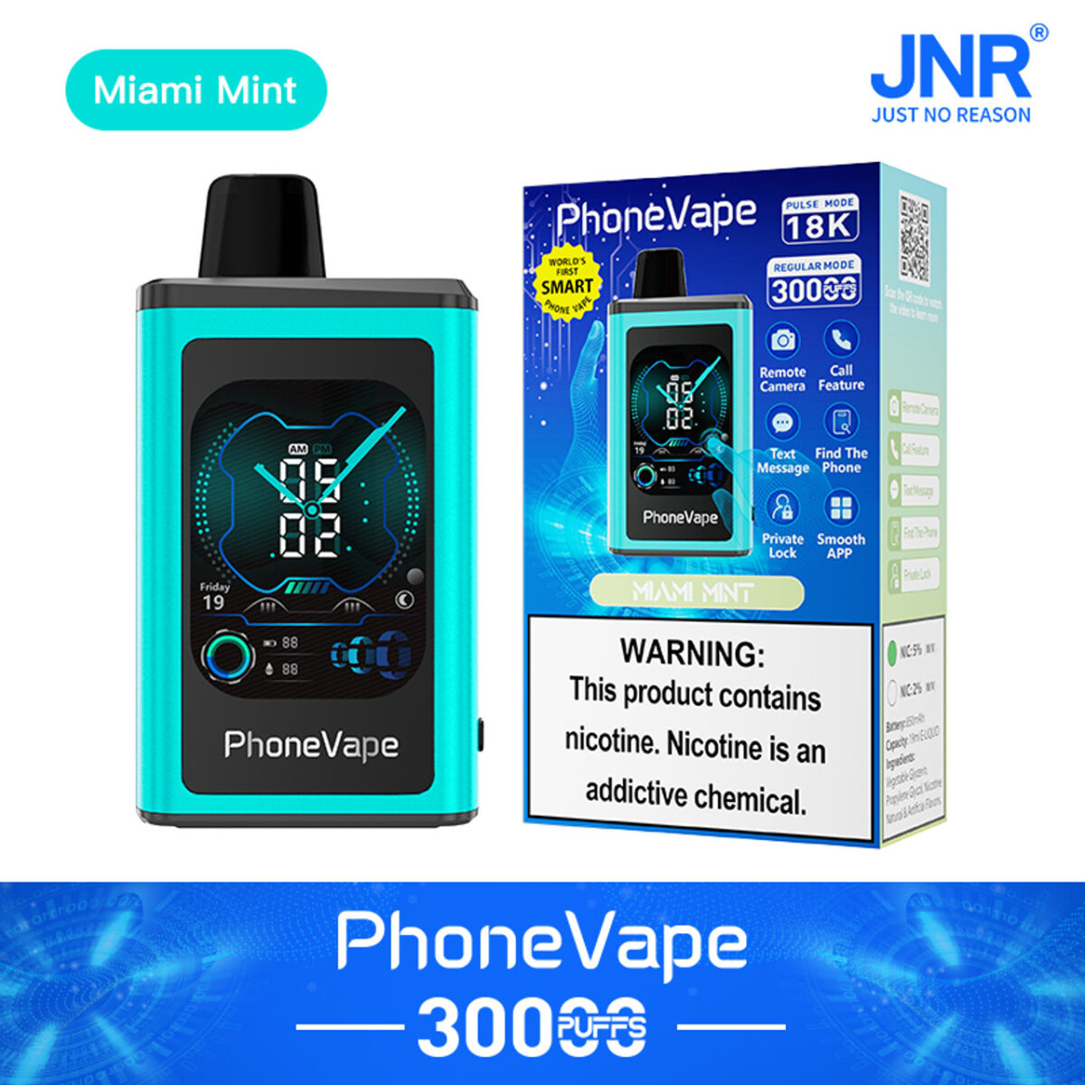 Jnr Phone Vape 30000 30k Züge Weltweit Erste Smarte Einweg-e-zigarette