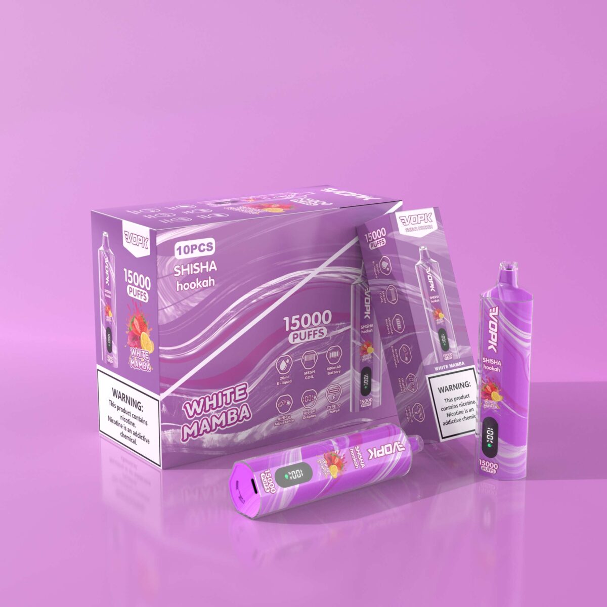 Vopk Shisha Hookah 15000 15k Züge Original Edition Dtl Einweg E-zigarette