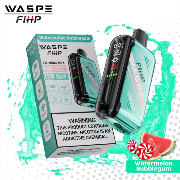 Waspe 30000 30k Züge Originalausgabe Dual Mesh Lcd-anzeige Einweg-e-zigarette
