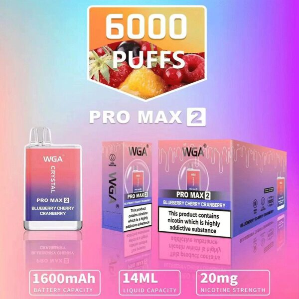 Wga Crystal 6000 6k Züge 2% Nikotin Originalausgabe Einweg-e-zigarette