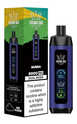 Al Fakher Shisha Crown Bar Pro 8000 8k Züge 5% Nikotin 18ml Dual-modus Dtl Großpackung Einweg-e-zigarette