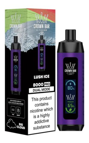 Al Fakher Shisha Crown Bar Pro 8000 8k Züge 5% Nikotin 18ml Dual-modus Dtl Großpackung Einweg-e-zigarette