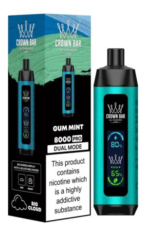Al Fakher Shisha Crown Bar Pro 8000 8k Züge 5% Nikotin 18ml Dual-modus Dtl Großpackung Einweg-e-zigarette