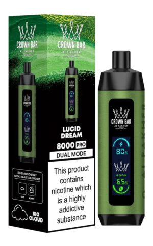 Al Fakher Shisha Crown Bar Pro 8000 8k Züge 5% Nikotin 18ml Dual-modus Dtl Großpackung Einweg-e-zigarette