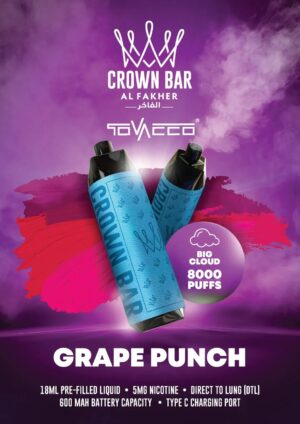 Al Fakher Crown Bar 8000 8k Züge 18ml Dtl Einweg-e-zigarette