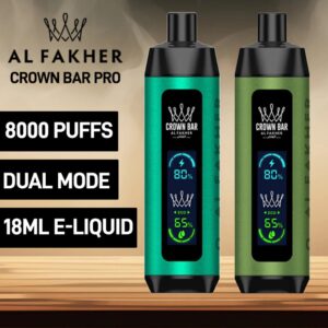 Al Fakher Shisha Crown Bar Pro 8000 8k Züge 5% Nikotin 18ml Dual-modus Dtl Großpackung Einweg-e-zigarette