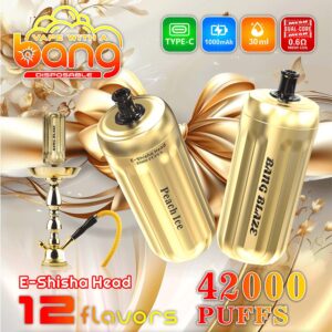 Bang E-shisha Head 42000 42k Züge Gold Led-display Einweg-e-zigarette