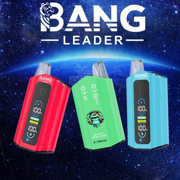 Bang Leader 50000 50k Züge 2% 3% 5% Nikotin Doppelgeschmack Lcd-display Einweg-e-zigarette