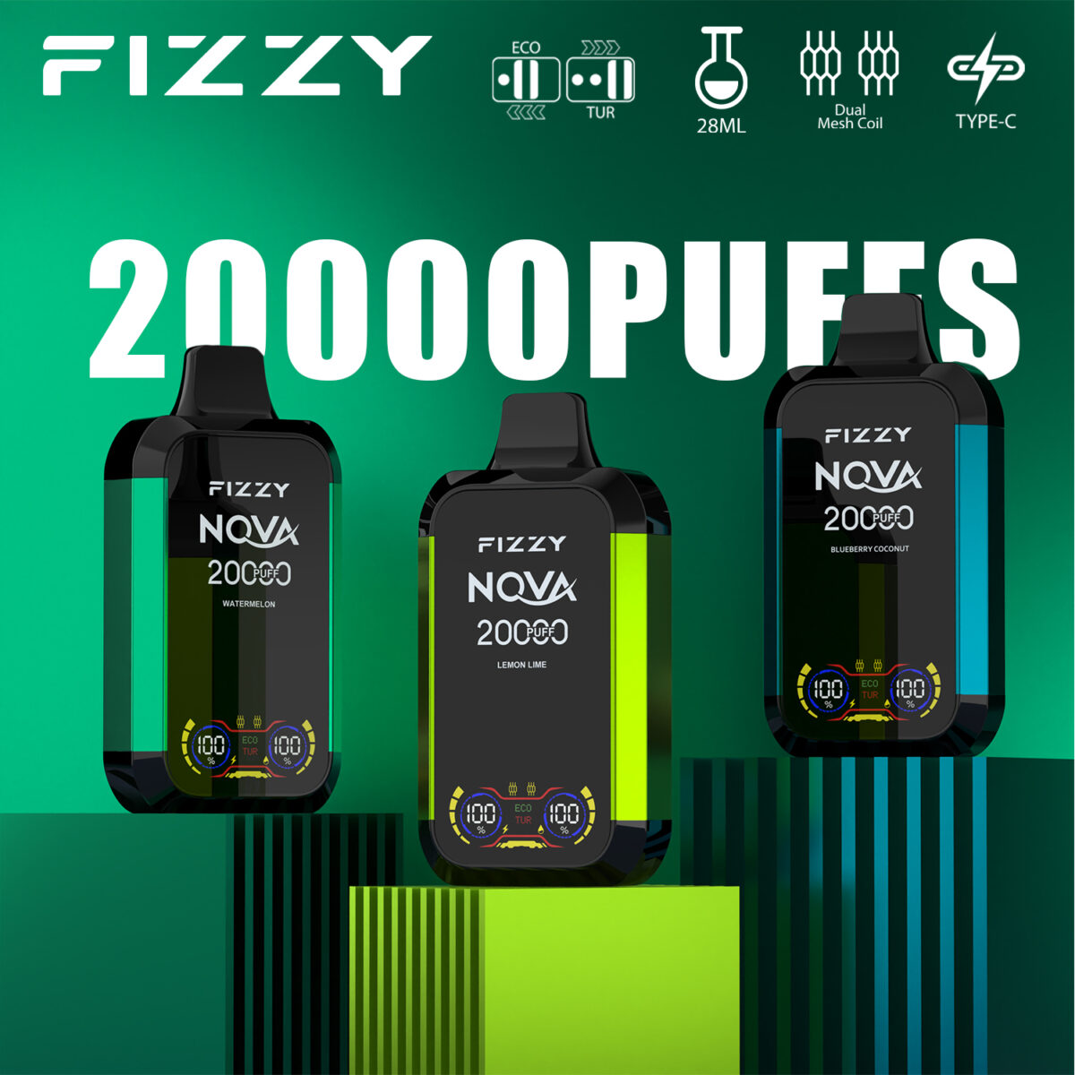 Fizzy Nova 20000 20k Züge Original Edition Dual Mesh Lcd-anzeige Einweg-e-zigarette Fizzy Nova 20000 20k Züge Original Edition Dual Mesh Lcd-anzeige Einweg-e-zigarette