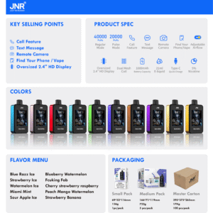 Jnr Media Max 40000 40k Züge Original Intelligente Einweg-e-zigarette