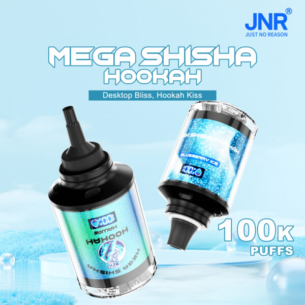 Jnr Mega Shisha Hookah 100000 100k Züge Große Kapazität Led-anzeige Einweg-e-zigarette