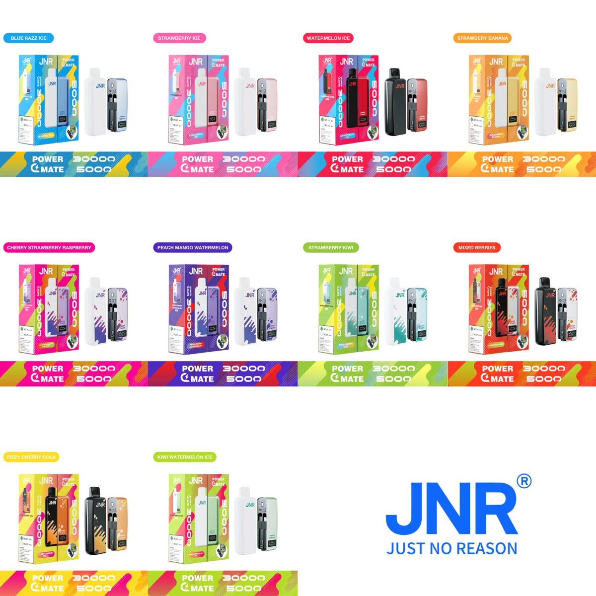 Jnr Power Mate 30000 30k Züge Smart Display 5000mah Power Bank Einweg-e-zigarette