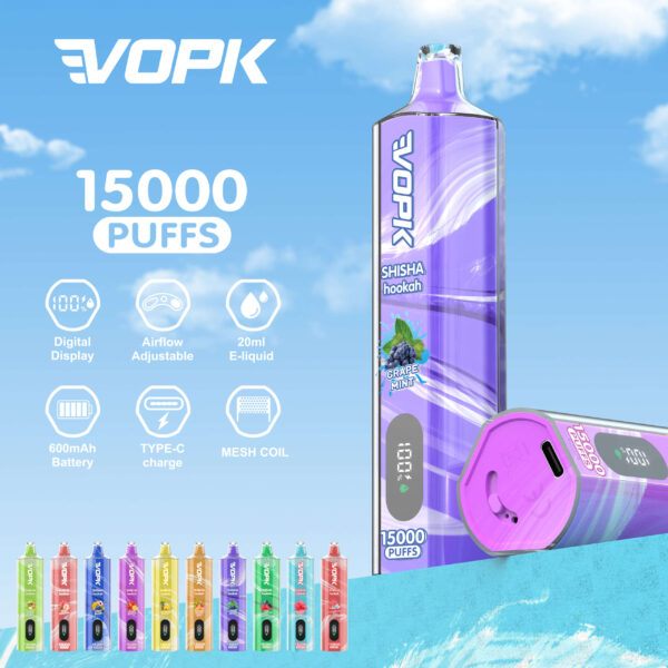 Vopk Shisha Hookah 15000 15k Züge Original Edition Dtl Einweg E-zigarette