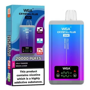 Wga Crystal Plus 20000 20k Züge 5% Nikotin Doppelgeschmack Lcd-anzeige Einweg-e-zigarette
